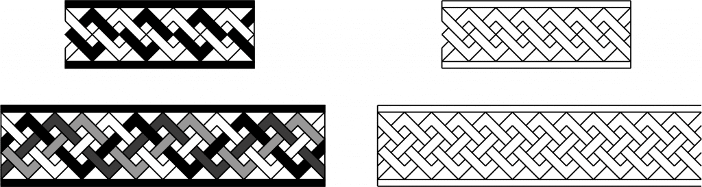 Patrón bandas entrelazadas — vector para corte CNC