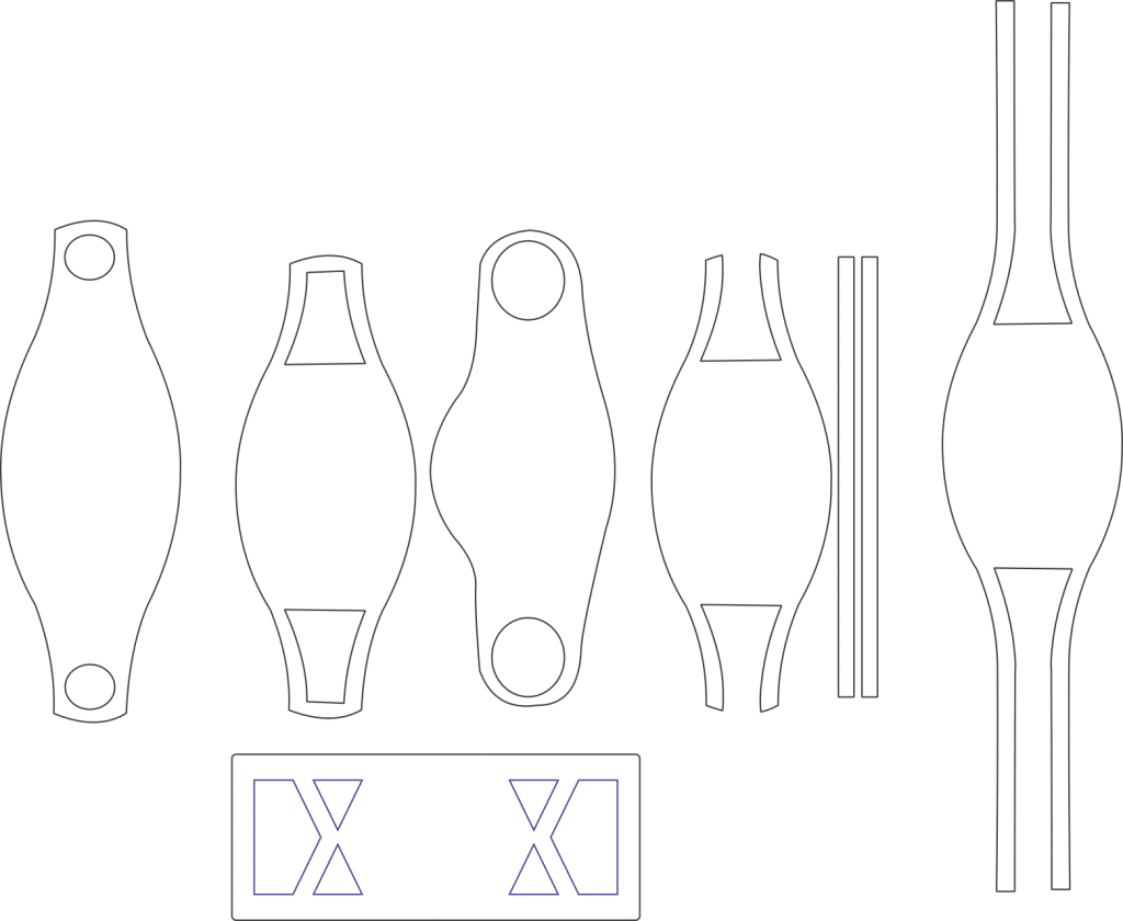 Cubrebocas de tela — vector para corte CNC