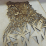 Oso de triángulos calados - Vector descarganle para corte CNC y grabado laser gratis | Stanser