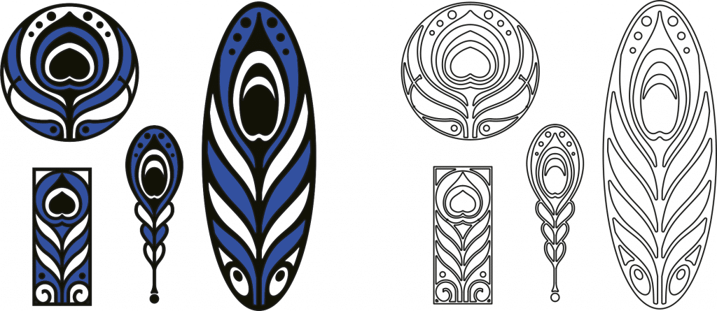 Diseños ornamentales bohemios — vector para corte CNC