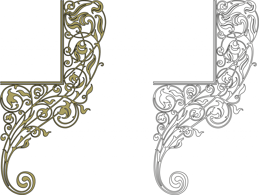 Decoración para esquina — vector para corte CNC