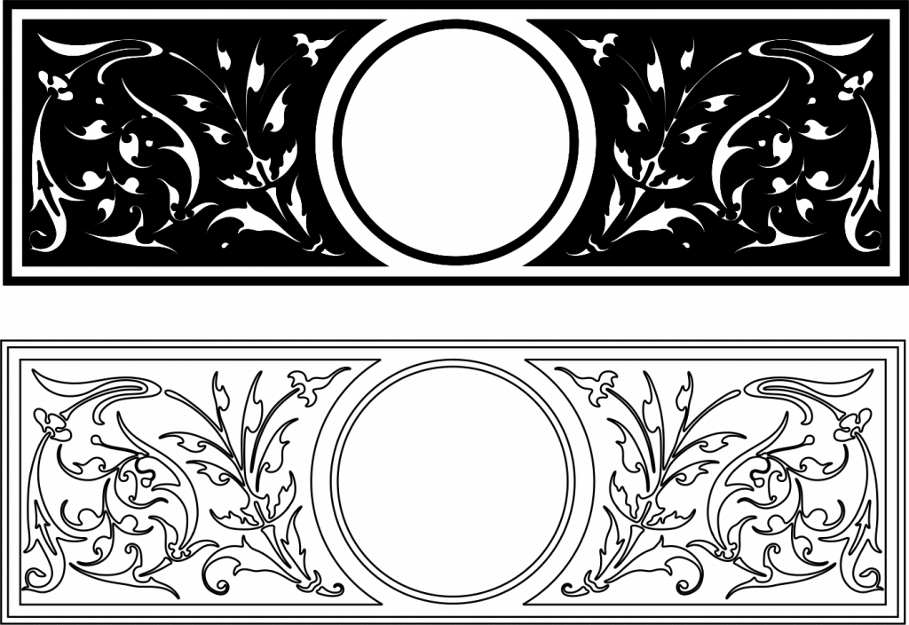 Estampa decorativa — vector para corte CNC
