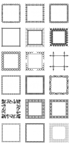 Diseños de bordes cuadrados