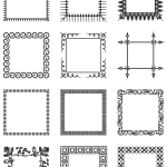 Diseños de bordes cuadrados - Vector descarganle para corte CNC y grabado laser gratis | Stanser