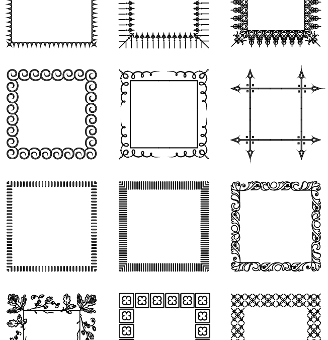 Diseños de bordes cuadrados