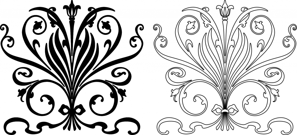 Adorno de ramo — vector para corte CNC