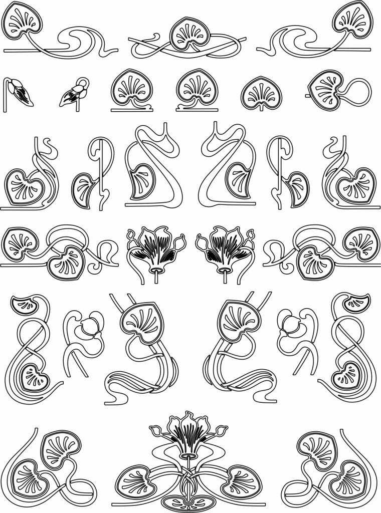 Bordes decorativos — vector para corte CNC