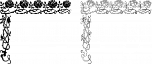 Patrón borde floral