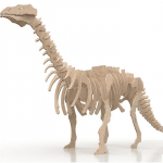 Brontosaurio a 3mm - Vector descarganle para corte CNC y grabado laser gratis | Stanser
