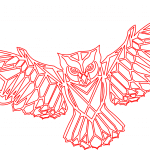Búho de alas extendidas - Vector descarganle para corte CNC y grabado laser gratis | Stanser