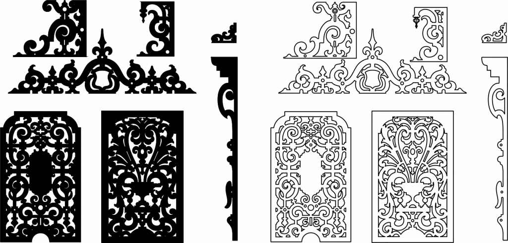 Paneles calados para gabinete — vector para corte CNC