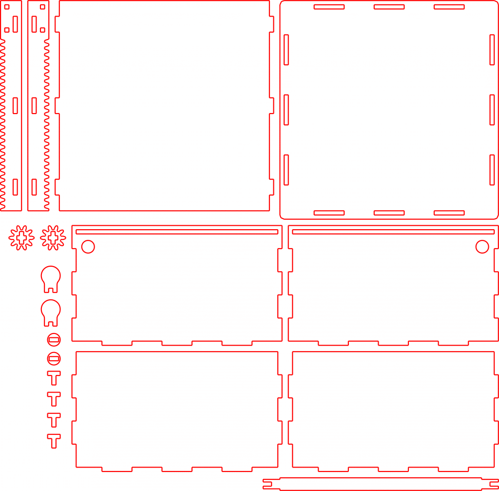 Caja con tapa corrediza — vector para corte CNC