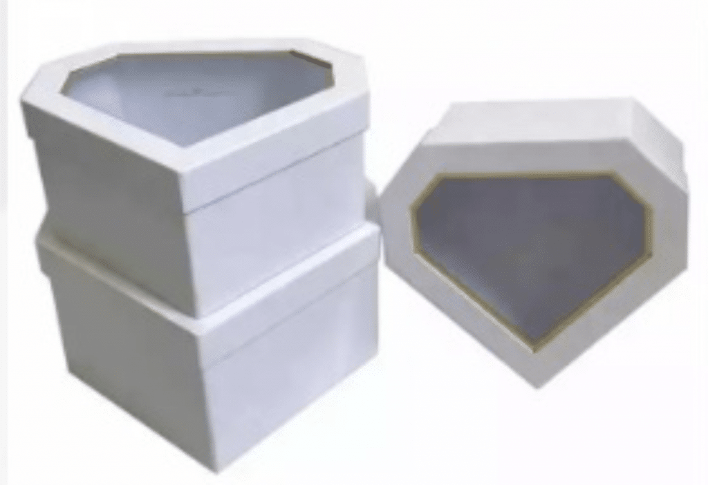Caja de diamante con ventana — vector para corte CNC