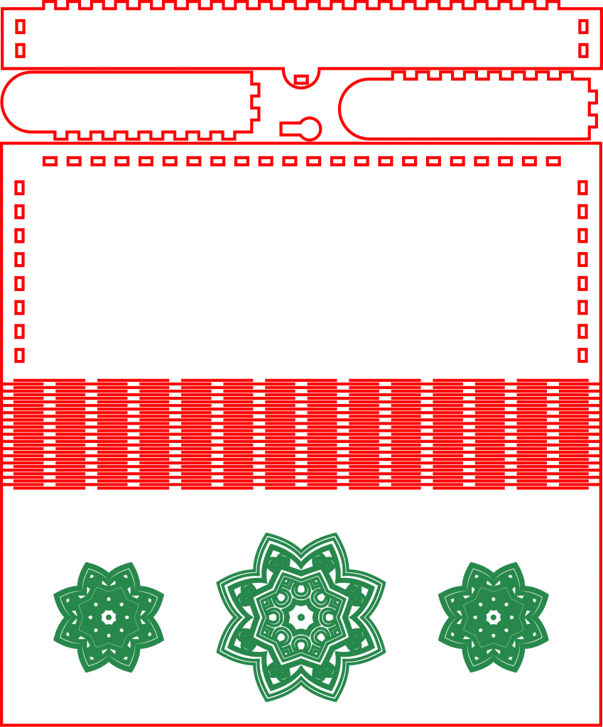 Caja plegable tipo libro — vector para corte CNC