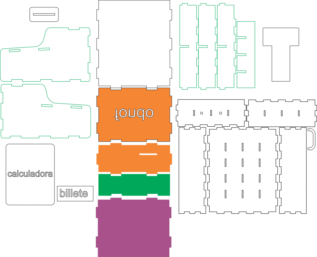Caja registradora — vector para corte CNC