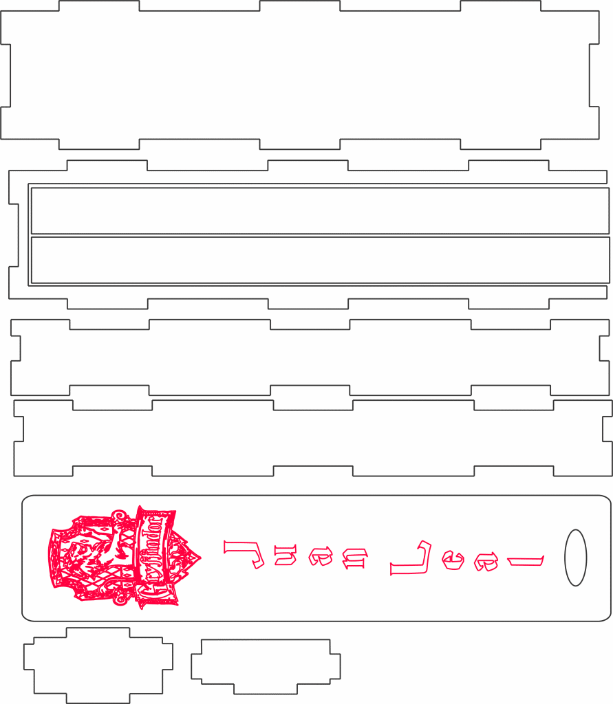 Estuche para lápices — vector para corte CNC