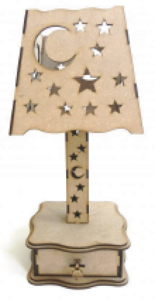 Lámpara «Luna y estrellas» — vector para corte CNC