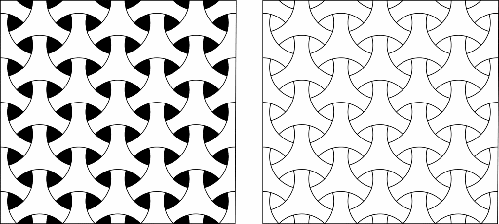 Patrón geométrico entrelazado — vector para corte CNC