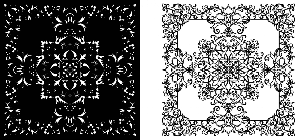 Borde ornamental — vector para corte CNC
