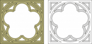 Ornamento flor de 5 pétalos