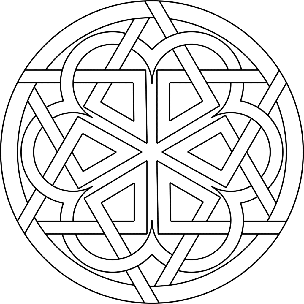 Ornamento circular entrelazado — vector para corte CNC