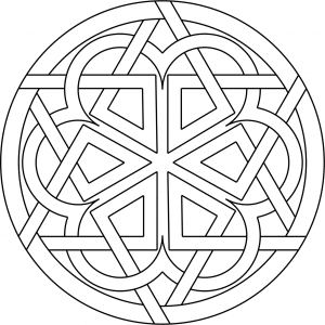 Ornamento circular entrelazado