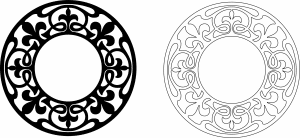 Ornamneto circular calado