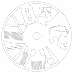 Reloj "Barbería" - Vector SVG DXF para Laser CO2 - Descargable gratis | Stanser