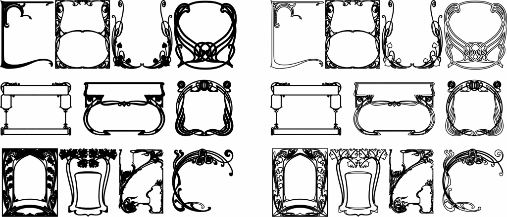 Colección 11 marcos decorativos — vector para corte CNC