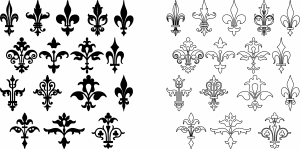Colección diseño de flor de lis