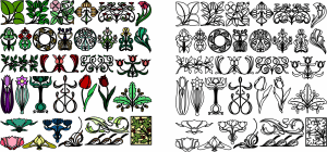 Colección de diseño floral