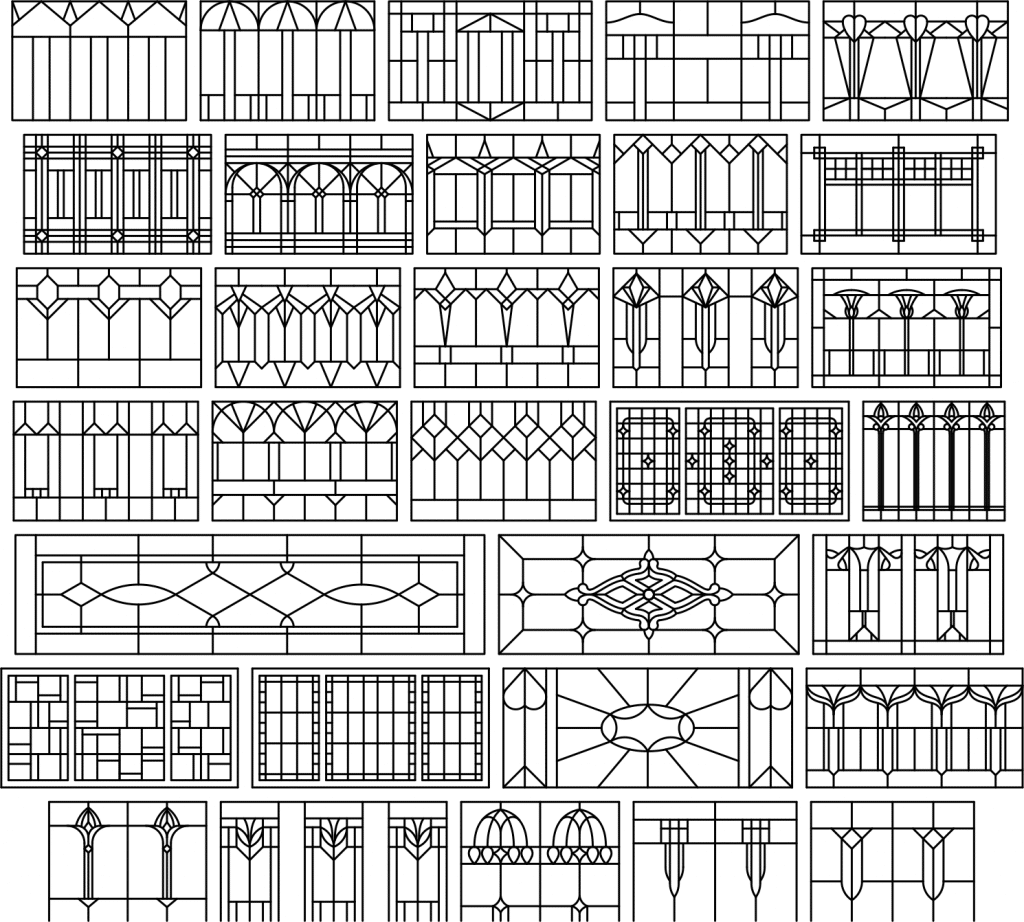 Colección mosaicos geométricos — vector para corte CNC