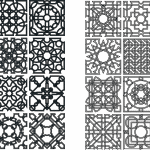 Colección patrones intercalados - Vector SVG DXF para CNC Router y Laser CO2 - Descargable gratis | Stanser