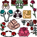 Colección rosas - Vector SVG DXF para CNC Router y Laser CO2 - Descargable gratis | Stanser
