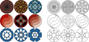 Colección patrones circulares sencillos