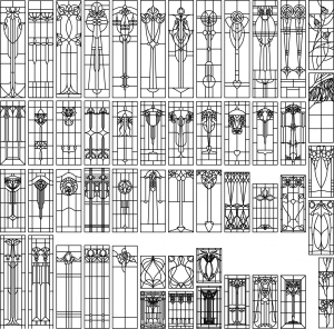 Colección diseños mosaico vertical