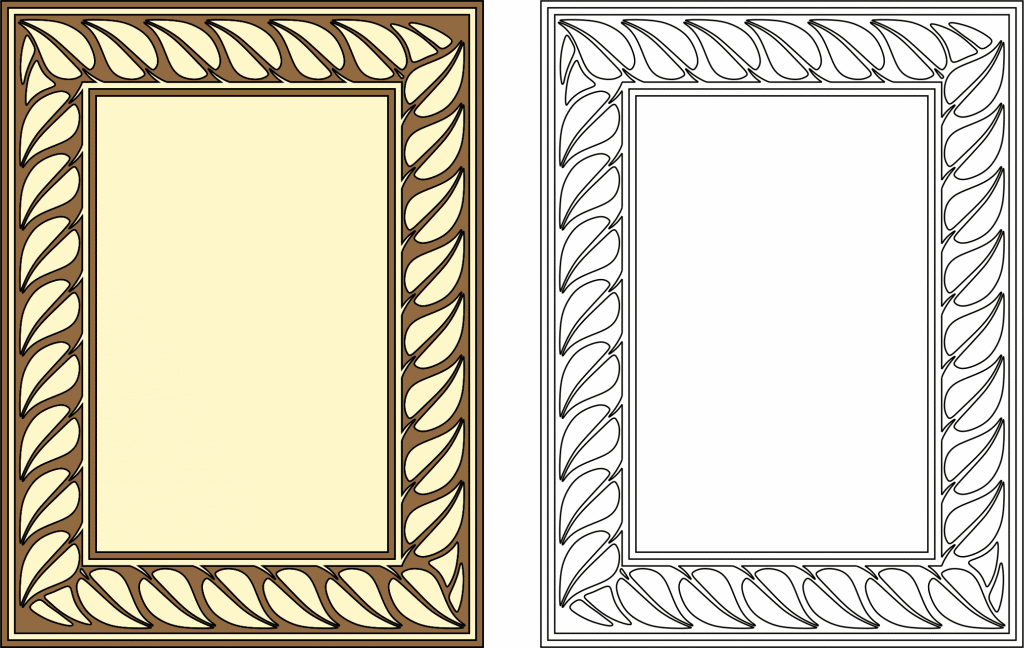 Borde marco convencional — vector para corte CNC