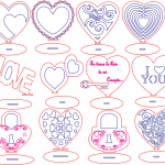 Corazones con base - Vector descarganle para corte CNC y grabado laser gratis | Stanser