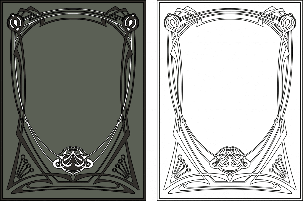 Portada libro antiguo — vector para corte CNC