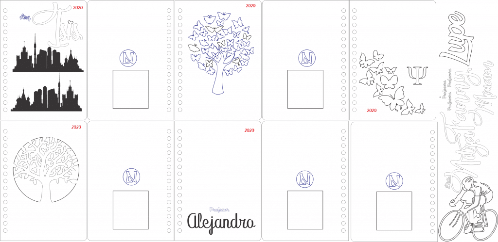 Portadas para libretas 2 — vector para corte CNC