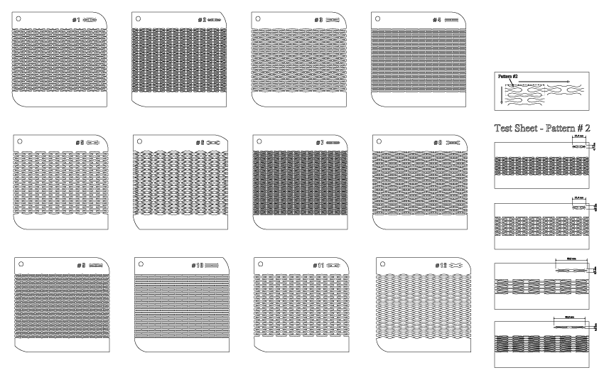 Set de cortes para bisagras vivas