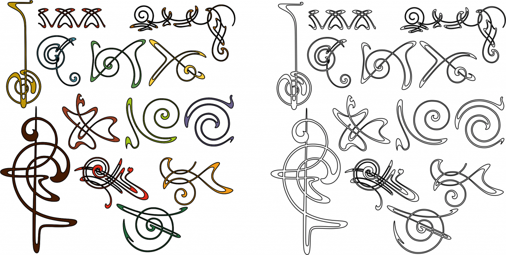 Patrones curvos — vector para corte CNC
