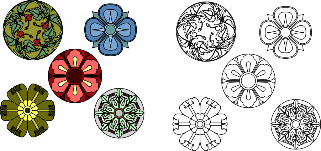 Patrones florales — vector para corte CNC