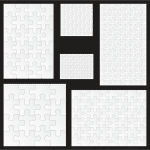 6 Rompecabezas base - Vector descarganle para corte CNC y grabado laser gratis | Stanser