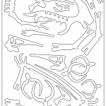 Dinosaurio microraptor - Vector descarganle para corte CNC y grabado laser gratis | Stanser