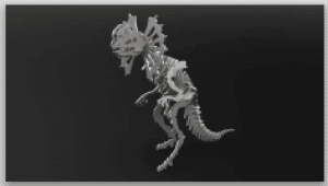Esquelo armable de dinosaurio