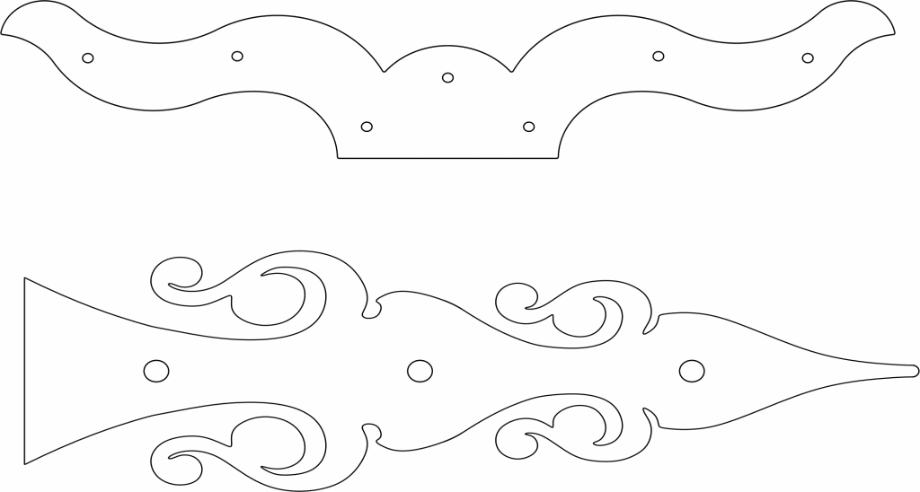Bisagra para puerta — vector para corte CNC