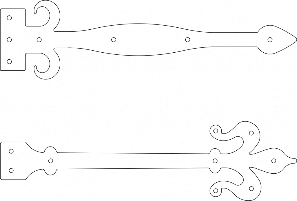 Molde de bisagras — vector para corte CNC