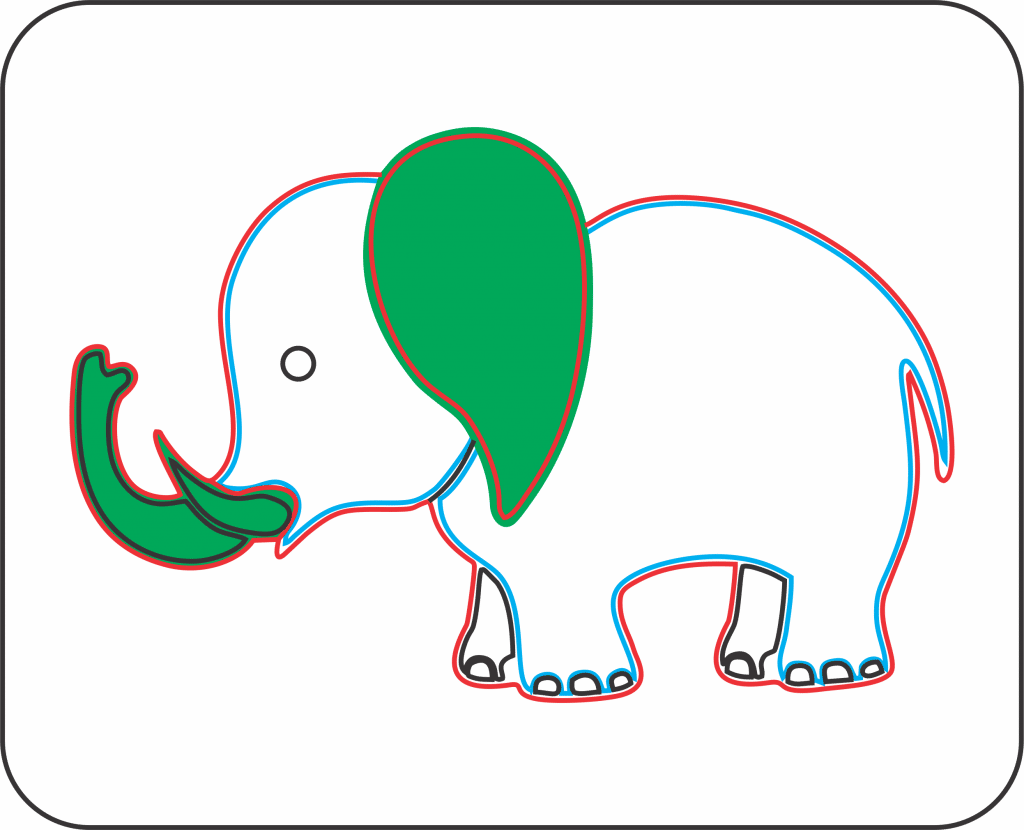 Rompecabezas de elefante — vector para corte CNC