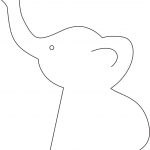 Elefantito - Vector descarganle para corte CNC y grabado laser gratis | Stanser